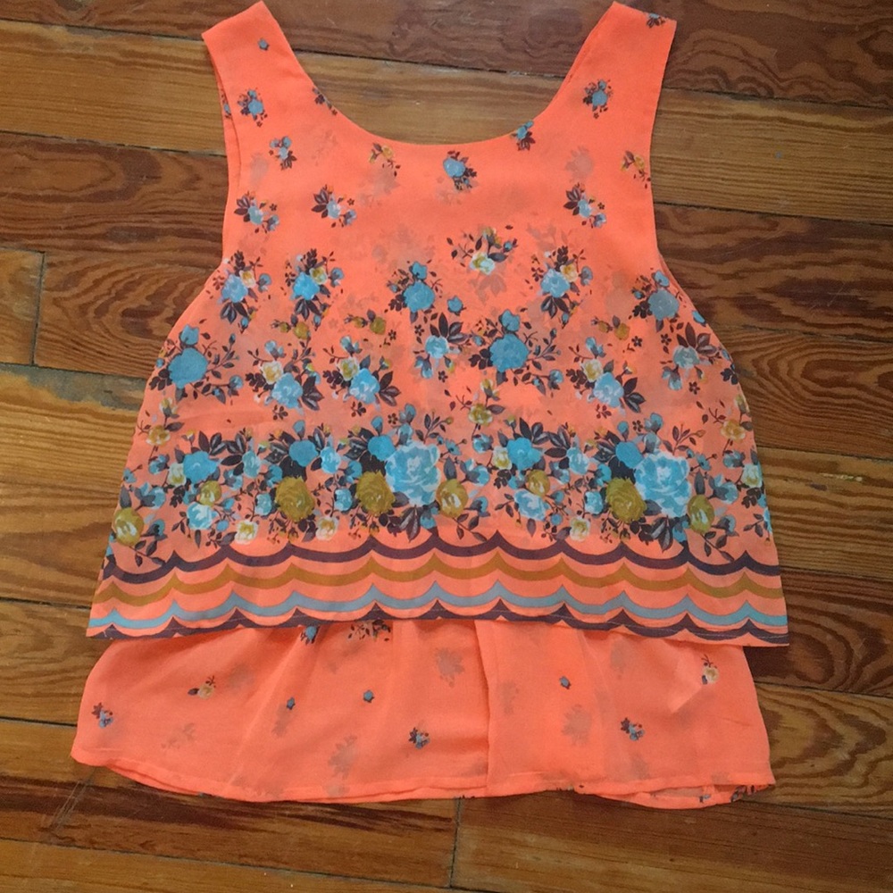 Bright floral tank top